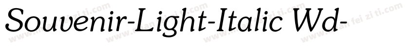 Souvenir-Light-Italic Wd字体转换